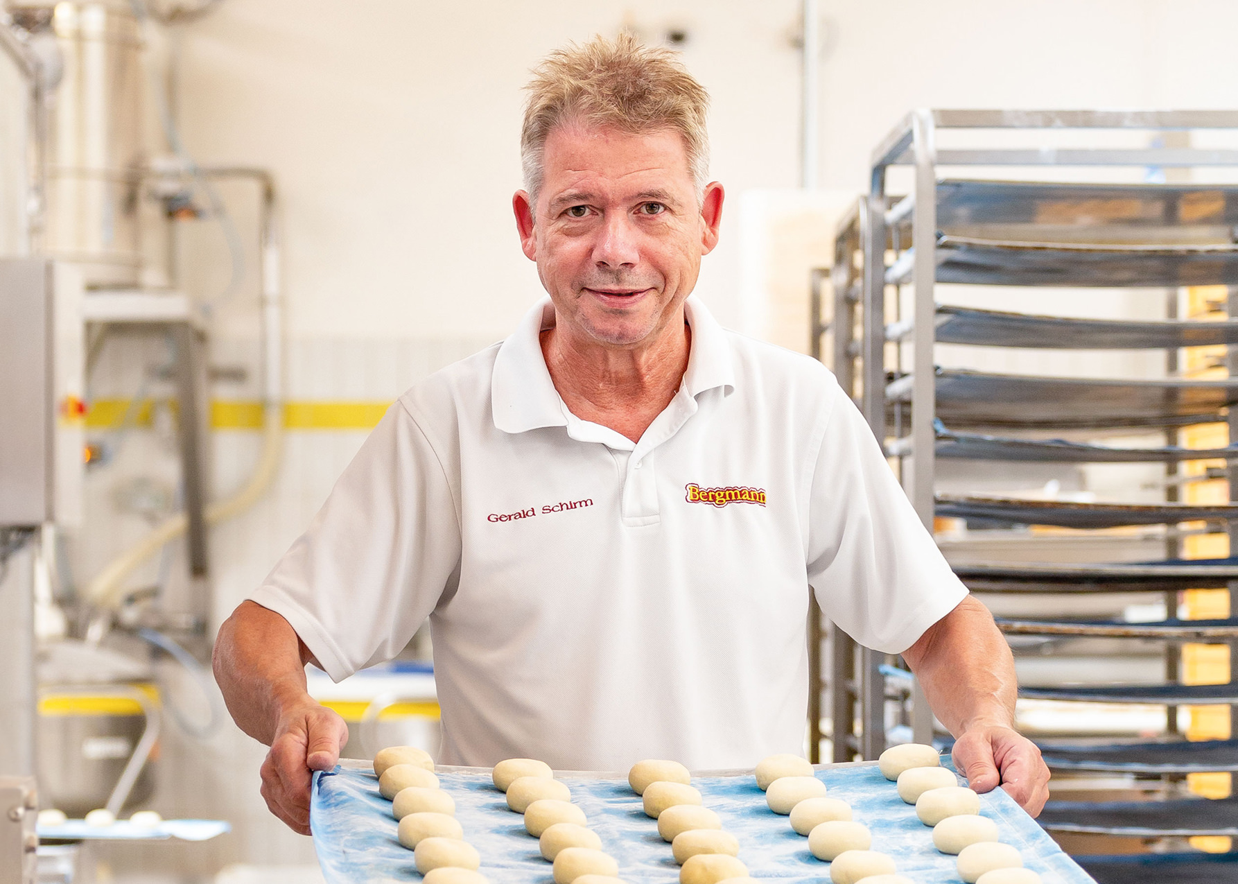 Bäcker Gerald an der Backstube